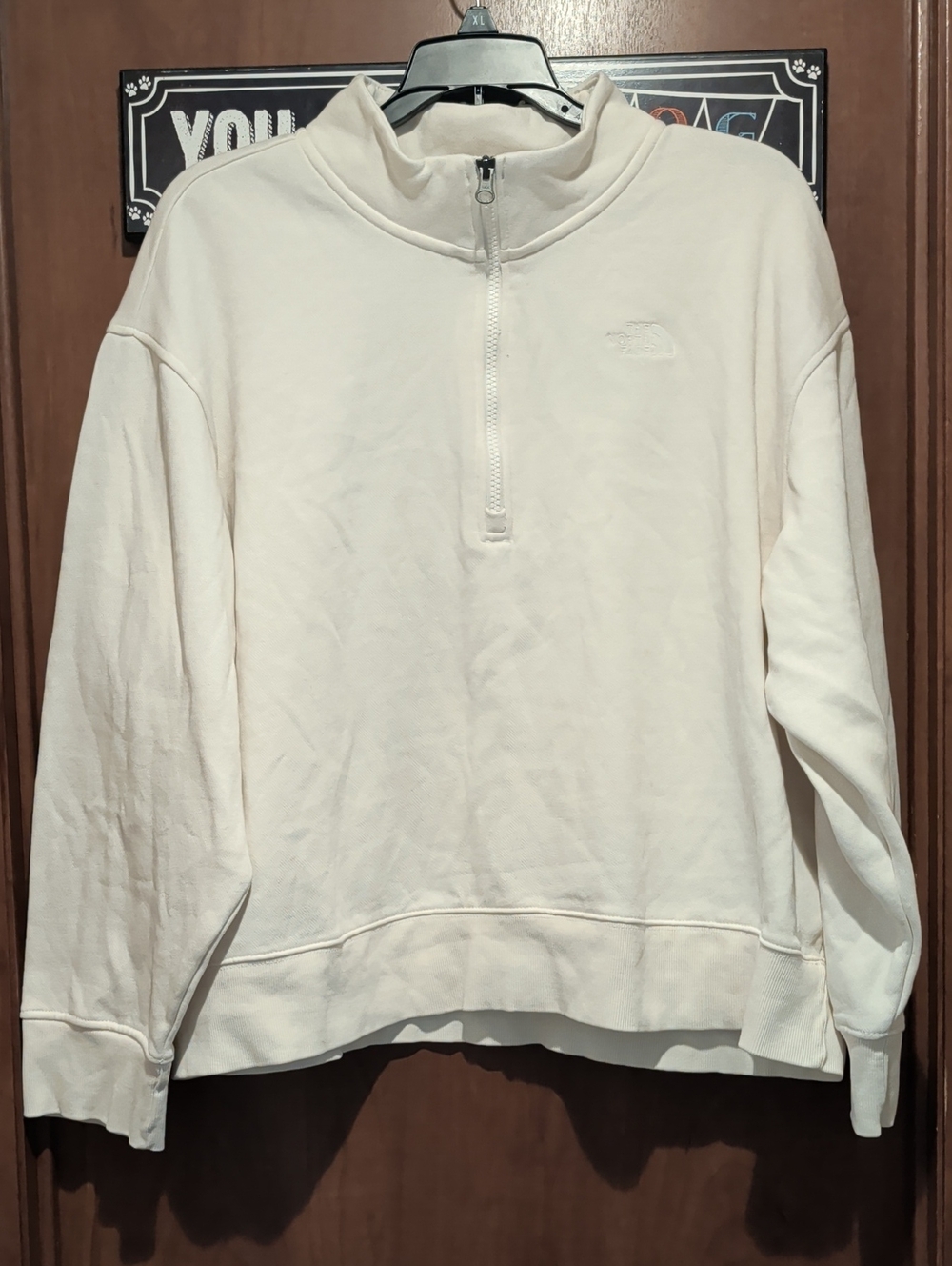 The North Face Cream Half-Zip Sweatshirt